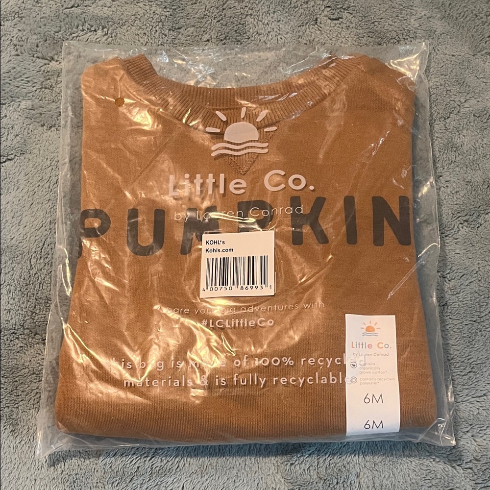 Little Co. by Lauren Conrad Pumpkin Graphic Crew Sweatshirt - Brown